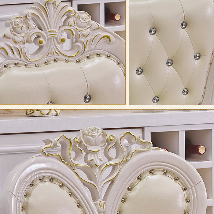 Victoria Style Rectangle Table Set 1/2/5 Pieces Dining Set for Home