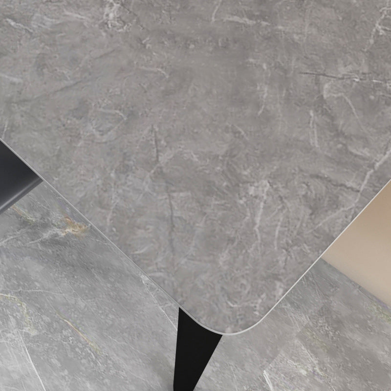 Modern 1/4/5/7 Pieces Rectangle Dining Set Sintered Stone Top Dinette Table Set