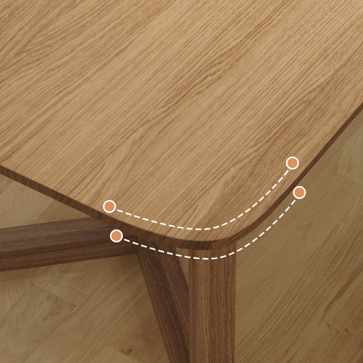 Modern 1/2/4 Pieces Rectangle Dining Set Solid Wood Dining Table with Wooden Chairs