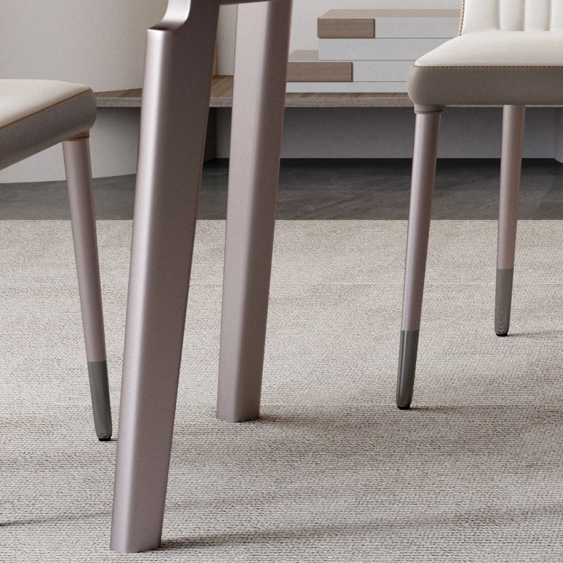 Modern 1/4/5/6 Pieces Rectangle Dining Set Sintered Stone Top Dinette Table Set