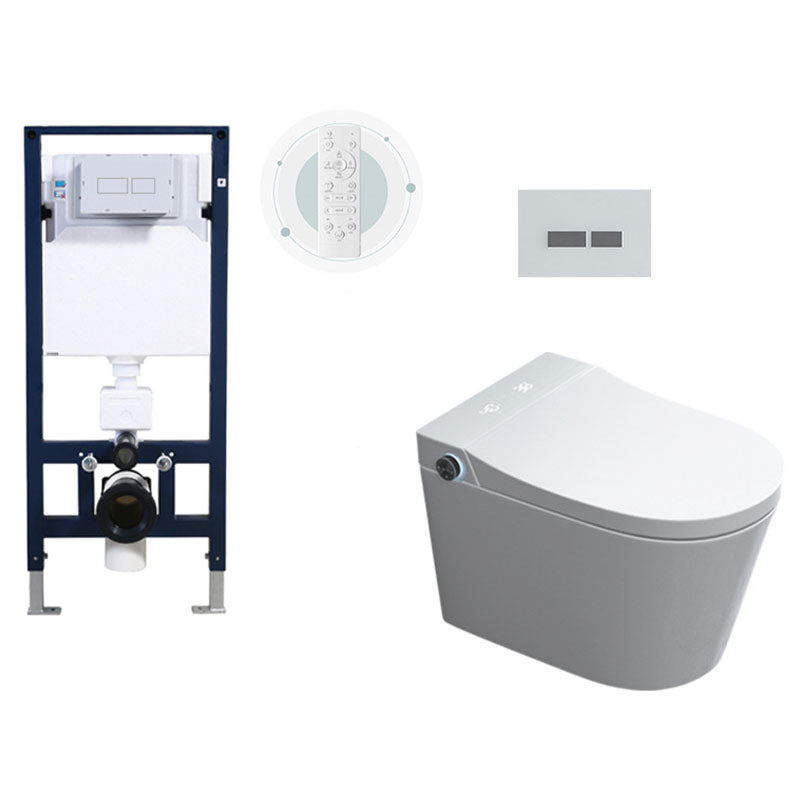 Wall Mount Toilet All-In-One Foot Induction Toilet with Concealed Tank