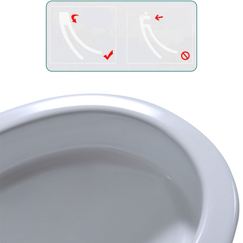 Floor Mount Toilet Black and White Toilet with Siphon Jet Water-saving Function