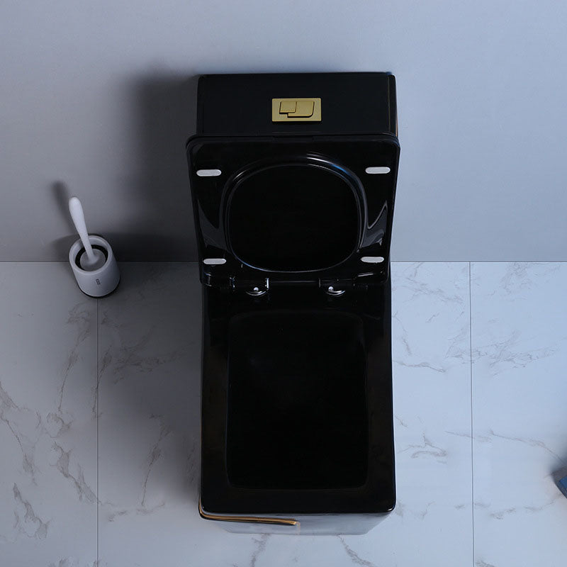 Household Water-saving Toilet Siphon One-piece Large-diameter Toilet in Black Finish