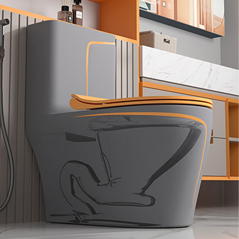 Orange Household Toilet Siphon Jet Toilet All-In-One Ceramic Toilet