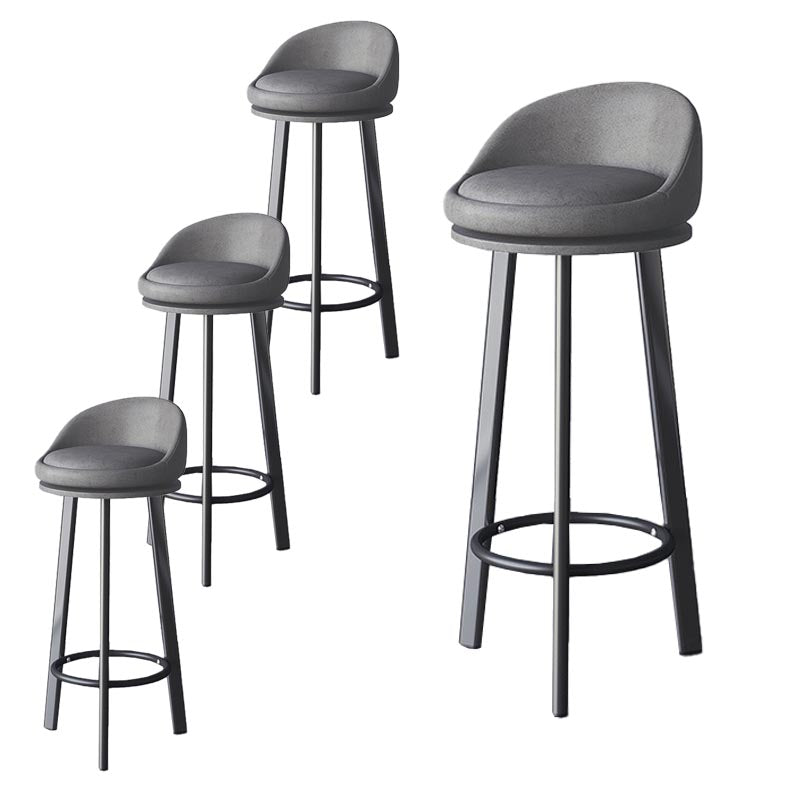 Contemporary Home Swivel Stool Matte Finish Upholstered Bar Stools
