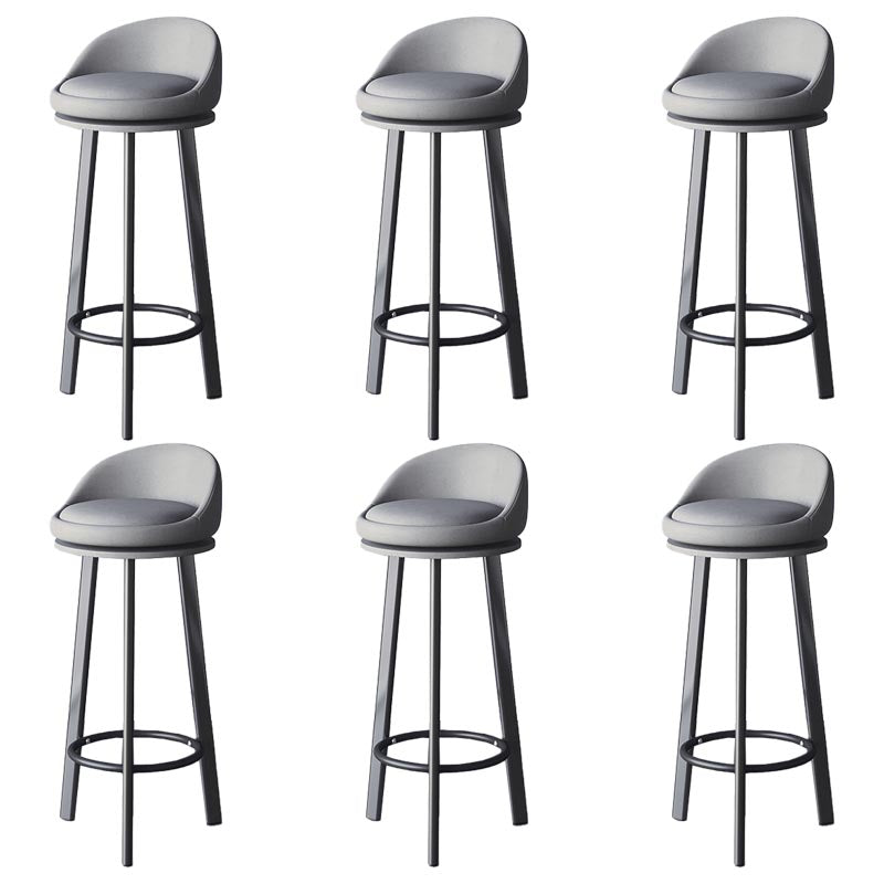 Contemporary Home Swivel Stool Matte Finish Upholstered Bar Stools