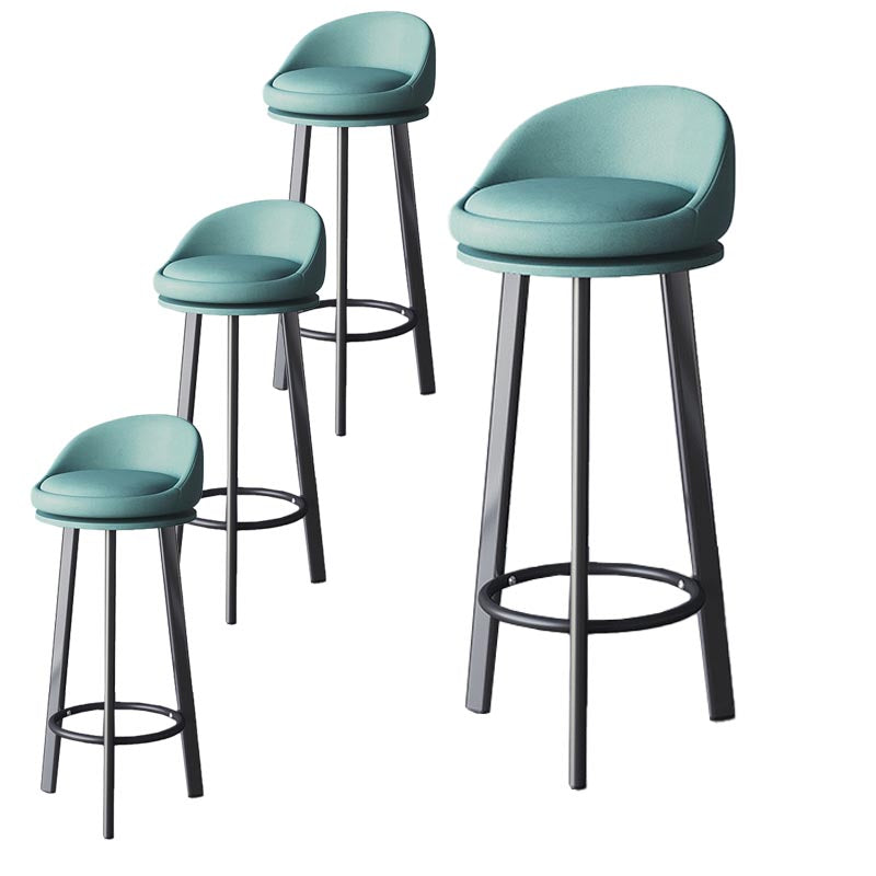 Contemporary Home Swivel Stool Matte Finish Upholstered Bar Stools