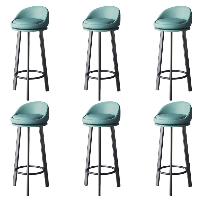 Contemporary Home Swivel Stool Matte Finish Upholstered Bar Stools