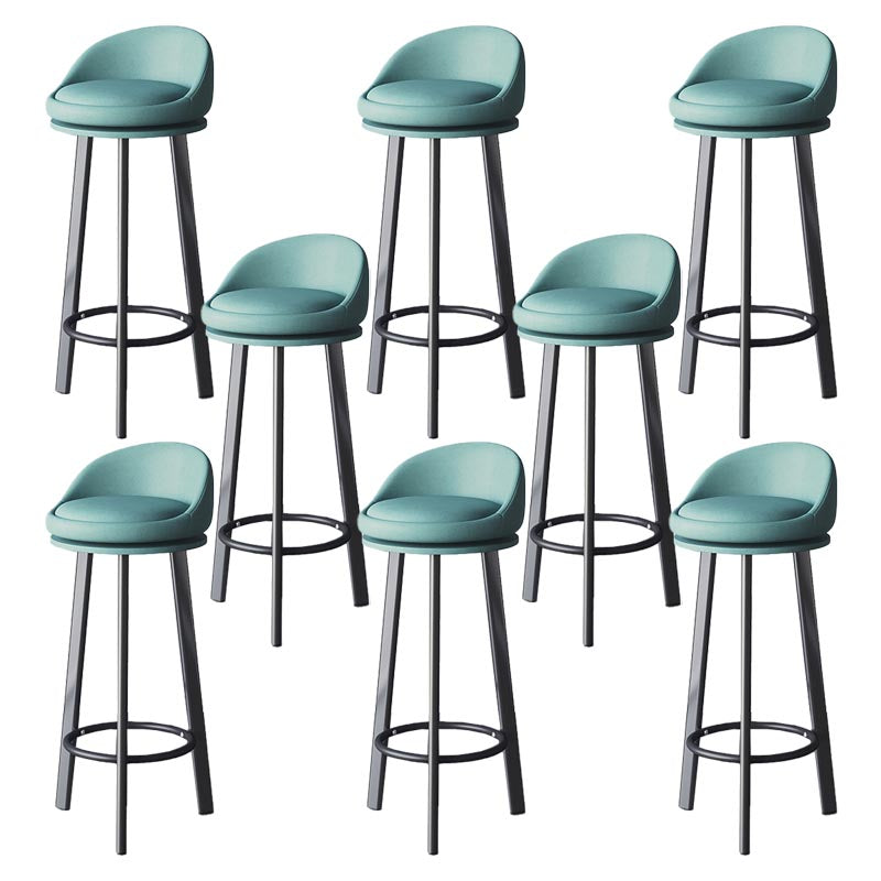 Contemporary Home Swivel Stool Matte Finish Upholstered Bar Stools