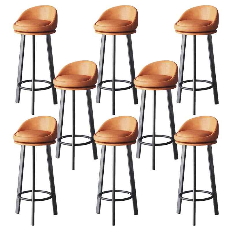 Contemporary Home Swivel Stool Matte Finish Upholstered Bar Stools