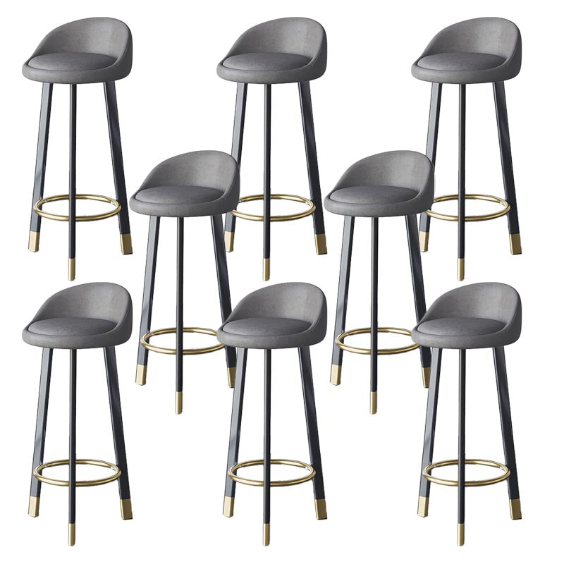Contemporary Home Swivel Stool Matte Finish Upholstered Bar Stools