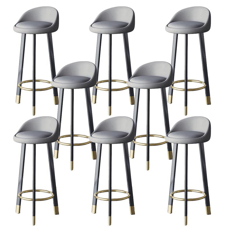 Contemporary Home Swivel Stool Matte Finish Upholstered Bar Stools