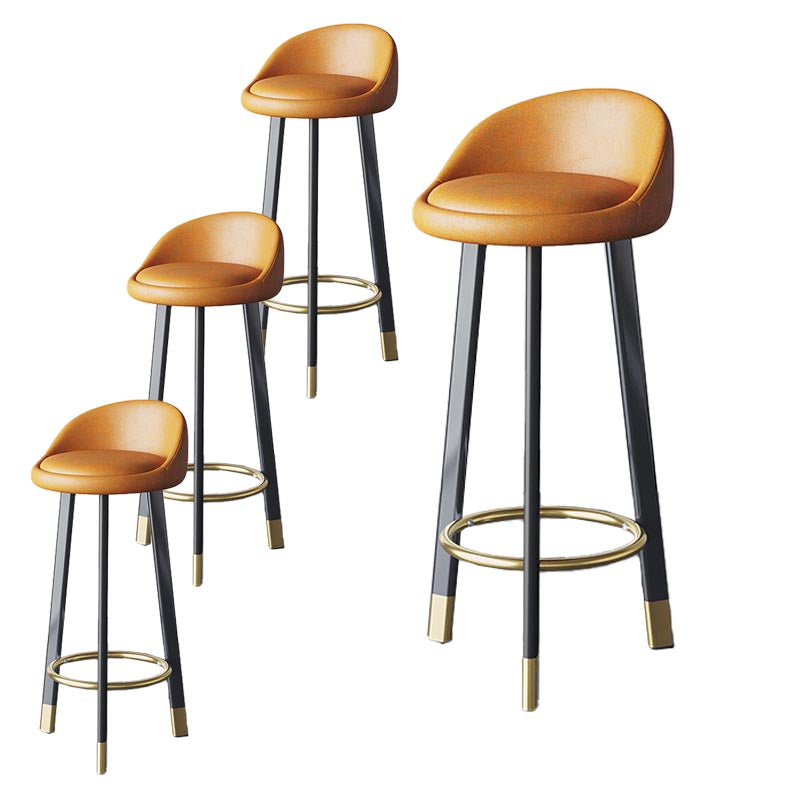 Contemporary Home Swivel Stool Matte Finish Upholstered Bar Stools