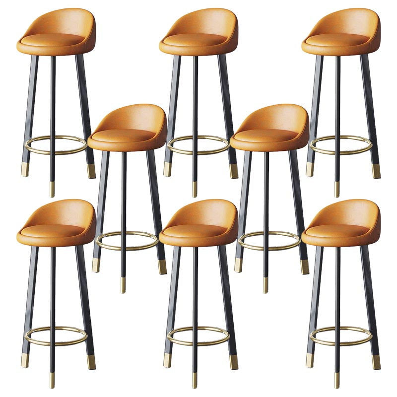 Contemporary Home Swivel Stool Matte Finish Upholstered Bar Stools