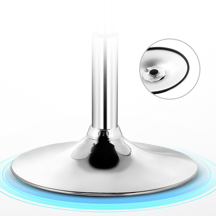 Contemporary Metal Barstool Faux Leather Footrest Adjustable Counter Stool for Home