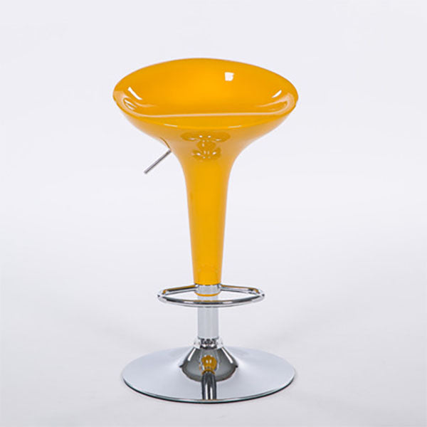 Contemporary Metal Barstool Plastic Low Back Counter Stool with Footrest for Bar