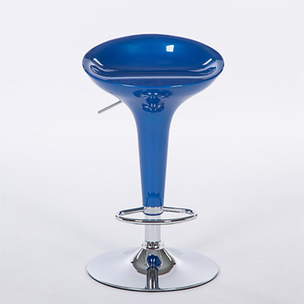 Contemporary Metal Barstool Plastic Low Back Counter Stool with Footrest for Bar