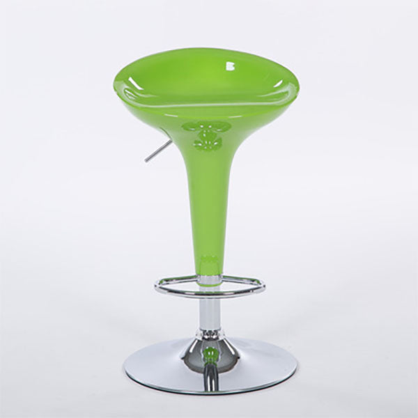 Contemporary Metal Barstool Plastic Low Back Counter Stool with Footrest for Bar