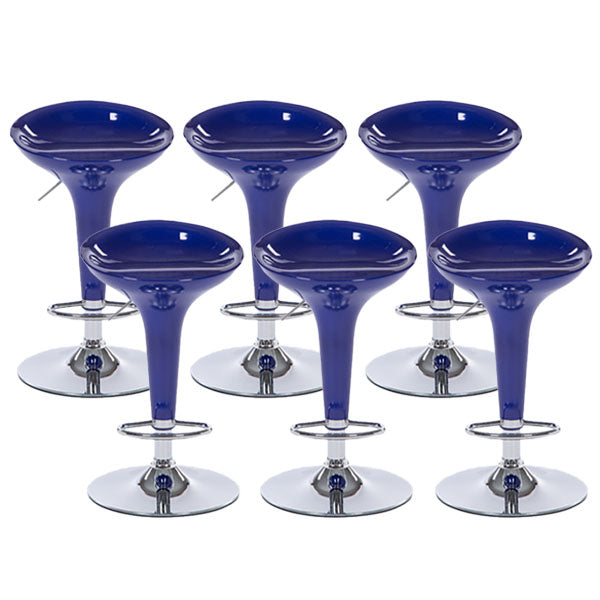 Contemporary Metal Barstool Plastic Low Back Counter Stool with Footrest for Bar