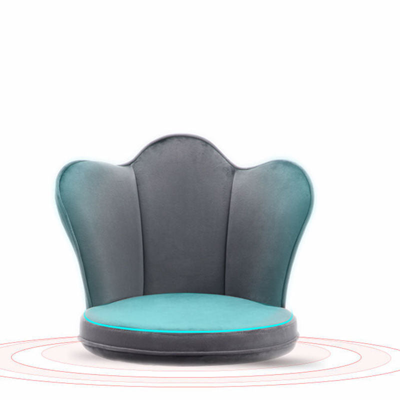 Scandinavian Metal Barstool Velvet Low Back Stool with Footrest for Bar