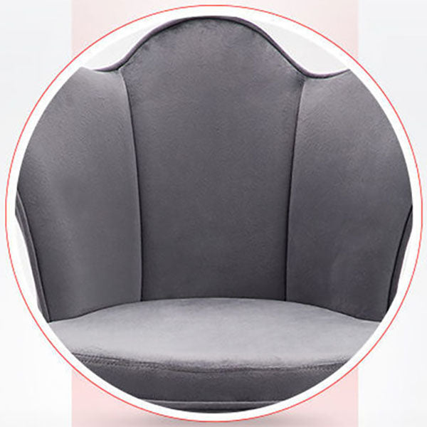 Scandinavian Metal Barstool Velvet Low Back Stool with Footrest for Bar