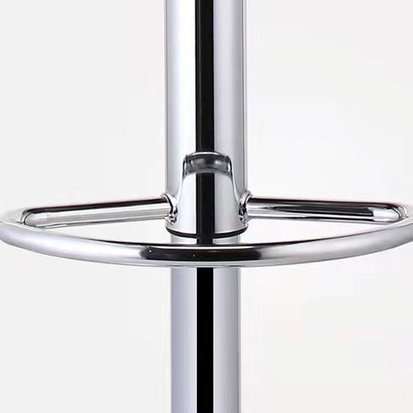 Scandinavian Metal Barstool Velvet Low Back Stool with Footrest for Bar