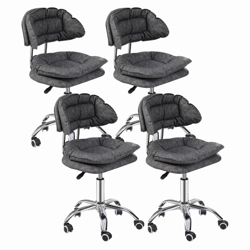 Scandinavian Metal Barstool Fabric Counter Stool with Chrome Base