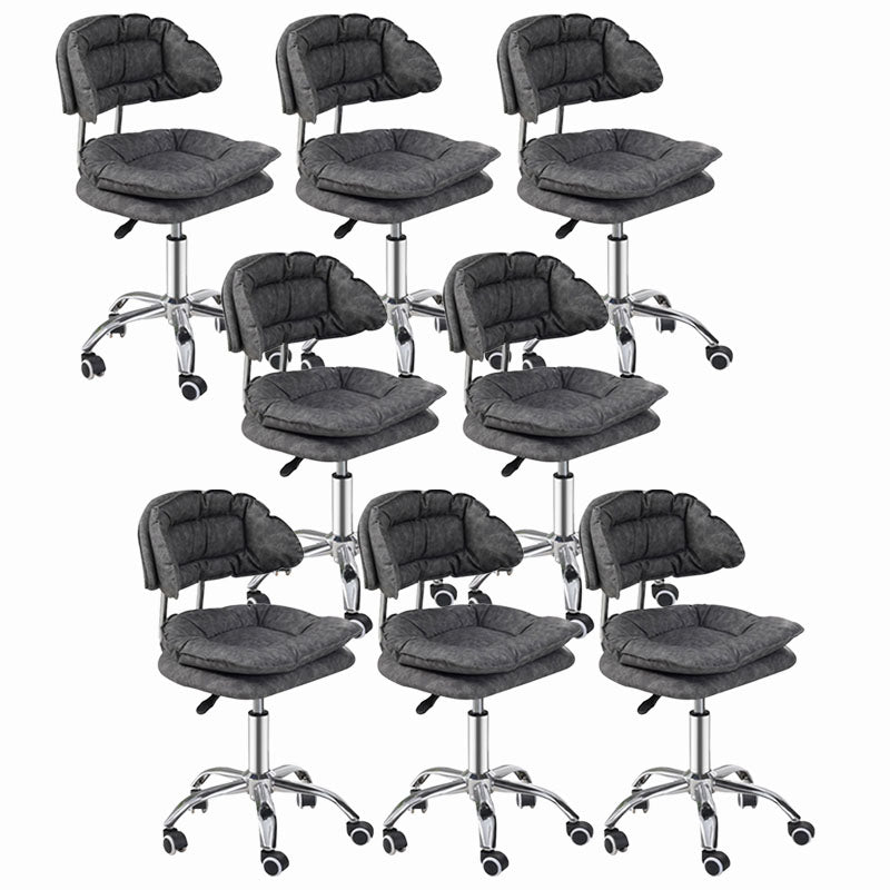 Scandinavian Metal Barstool Fabric Counter Stool with Chrome Base