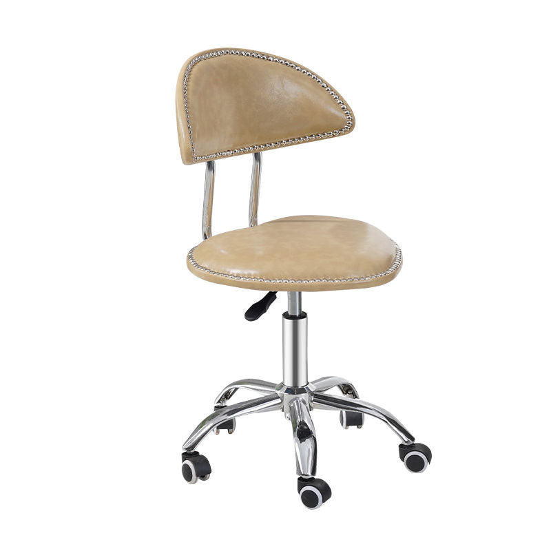 Scandinavian Metal Barstool Fabric Counter Stool with Chrome Base