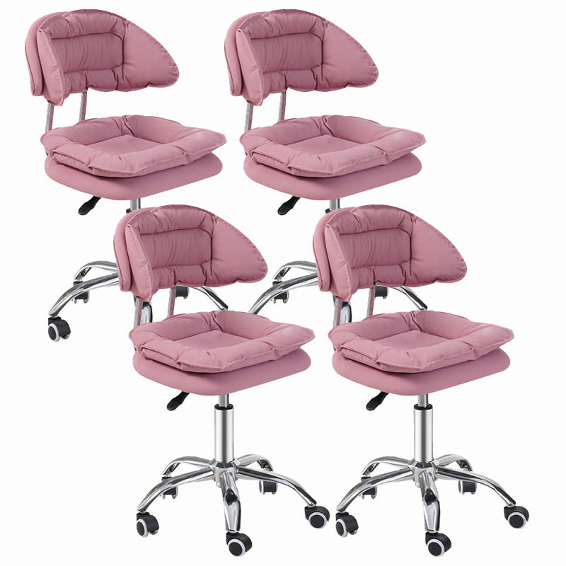 Scandinavian Metal Barstool Fabric Counter Stool with Chrome Base