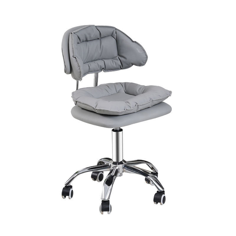 Scandinavian Metal Barstool Fabric Counter Stool with Chrome Base