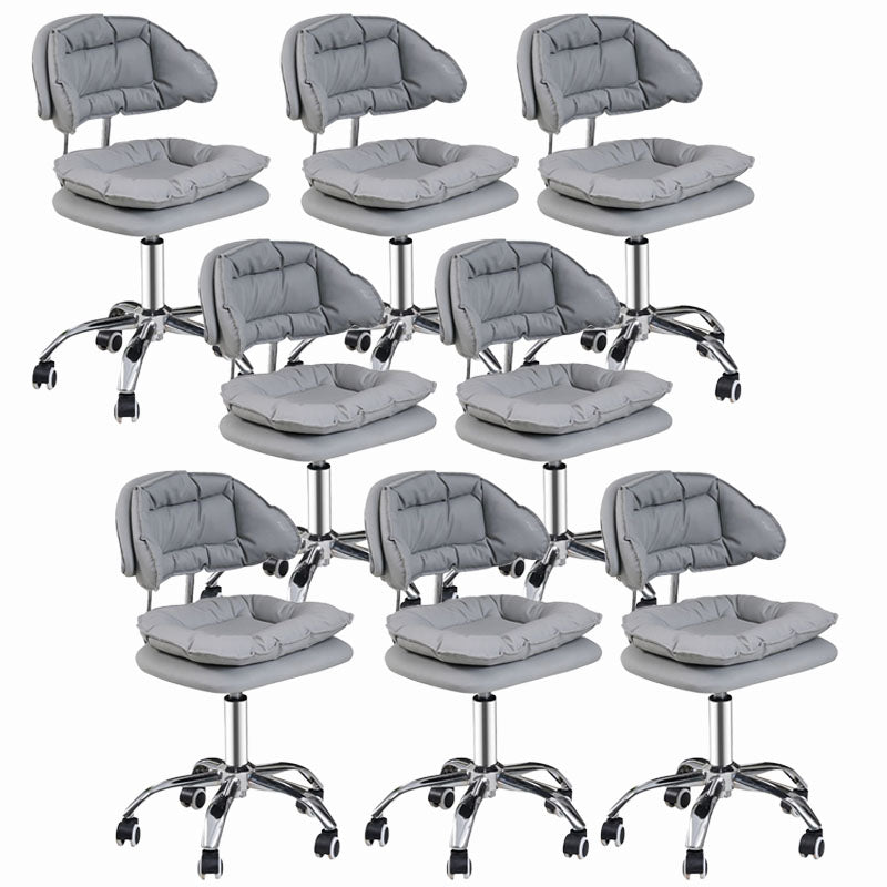 Scandinavian Metal Barstool Fabric Counter Stool with Chrome Base