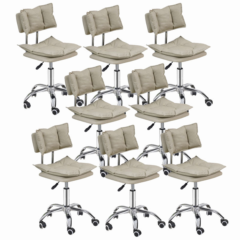 Scandinavian Metal Barstool Fabric Counter Stool with Chrome Base