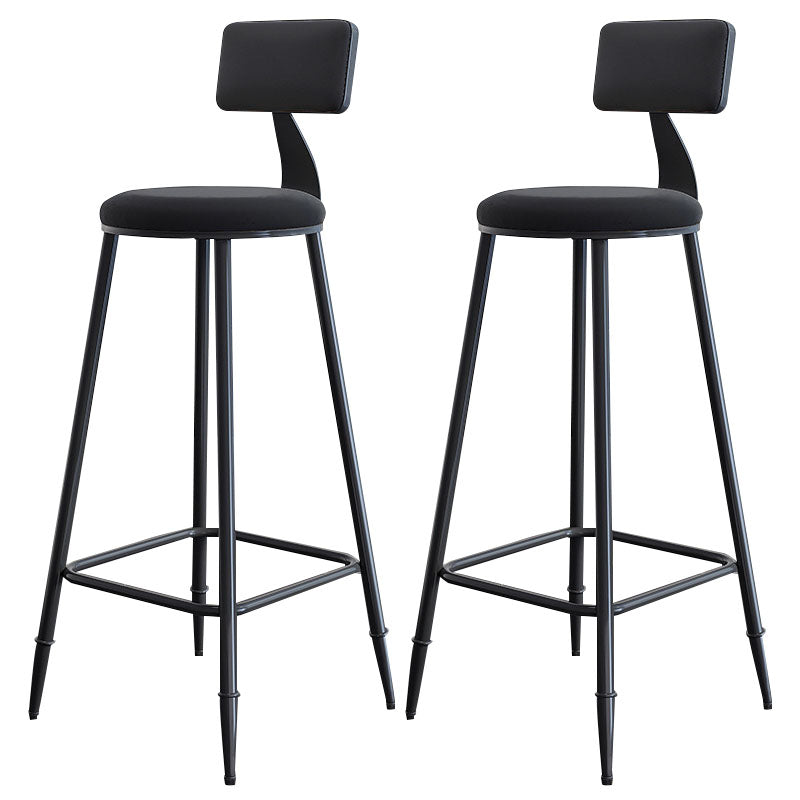 Scandinavian Metal Barstool Velvet Stool in Matte Finish for Indoor