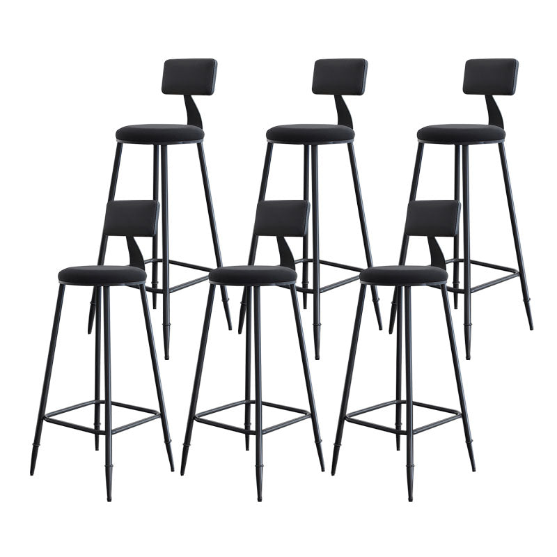 Scandinavian Metal Barstool Velvet Stool in Matte Finish for Indoor