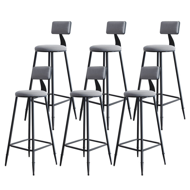 Scandinavian Metal Barstool Velvet Stool in Matte Finish for Indoor