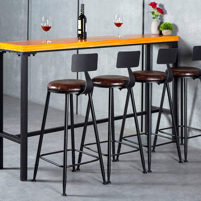 Scandinavian Metal Barstool Velvet Stool in Matte Finish for Indoor