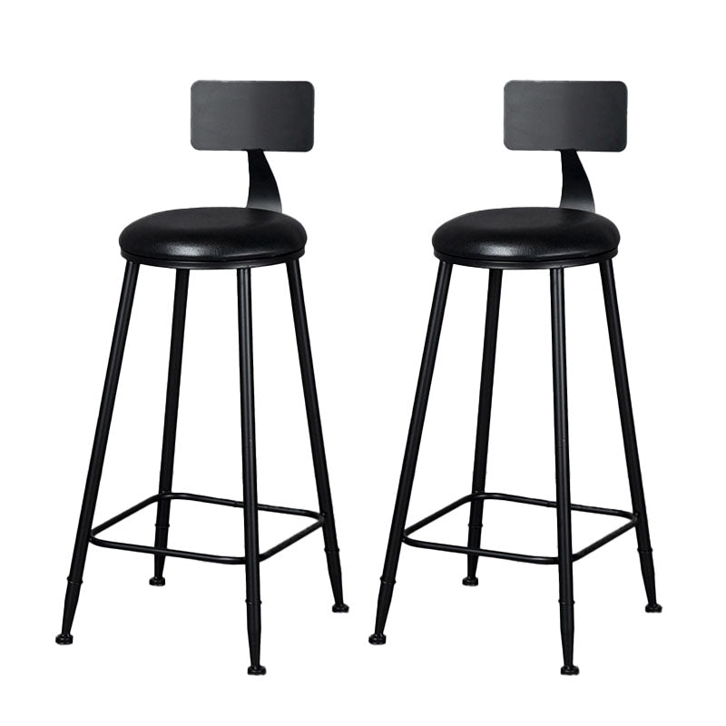 Scandinavian Metal Barstool Velvet Stool in Matte Finish for Indoor