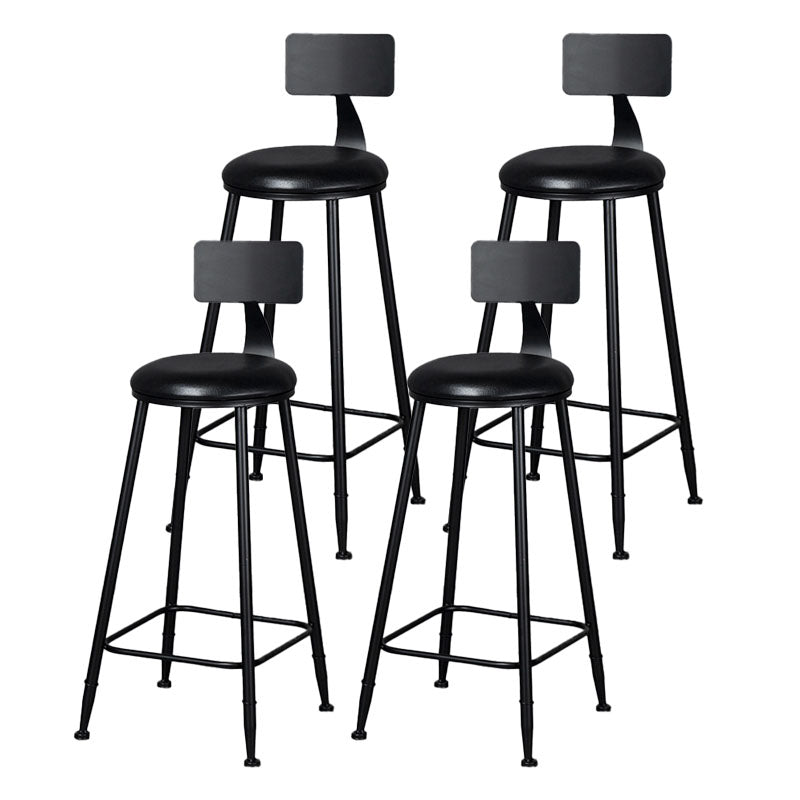 Scandinavian Metal Barstool Velvet Stool in Matte Finish for Indoor