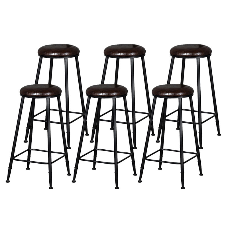 Scandinavian Metal Barstool Velvet Stool in Matte Finish for Indoor