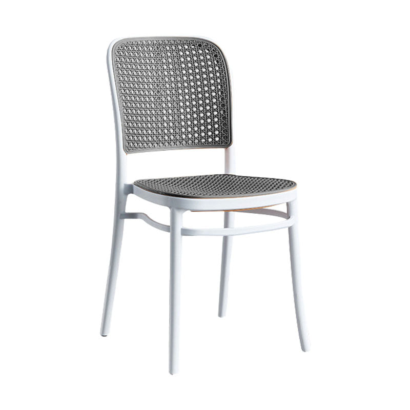 Scandinavian Plastic Low Back Counter Stool Plastic Home Furniture in Matte Finish