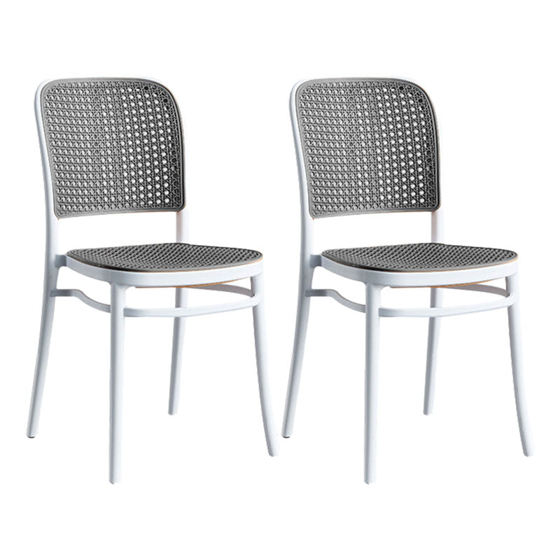 Scandinavian Plastic Low Back Counter Stool Plastic Home Furniture in Matte Finish