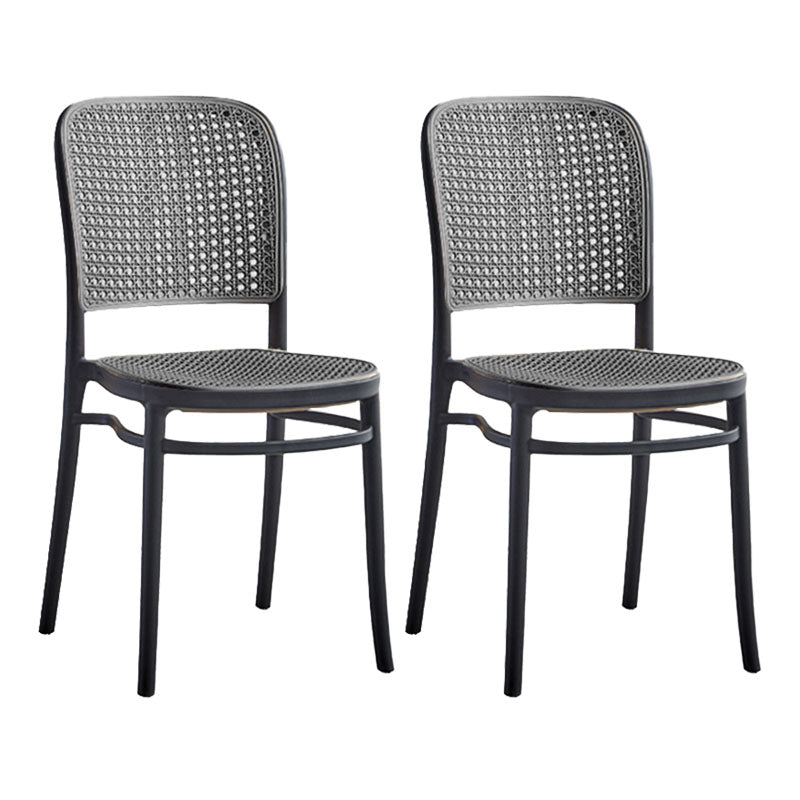 Scandinavian Plastic Low Back Counter Stool Plastic Home Furniture in Matte Finish