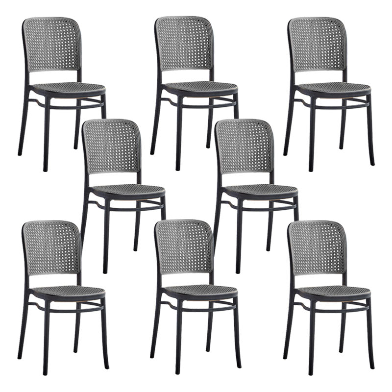 Scandinavian Plastic Low Back Counter Stool Plastic Home Furniture in Matte Finish
