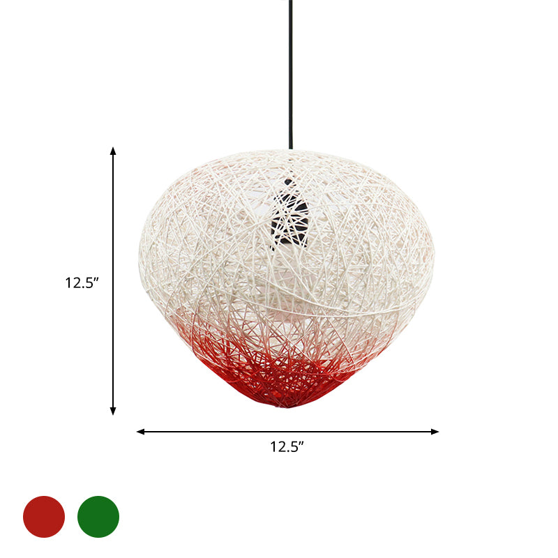 Gewebter Rattan Vogel Nest Hängende Lampe modern