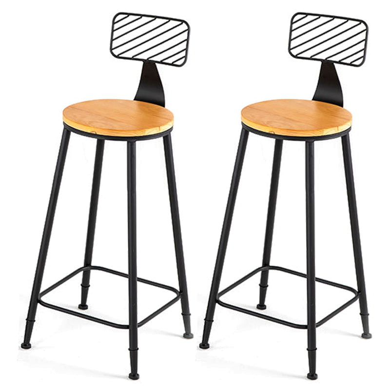 Industrial Style 1/2/3 Pieces Solid Wood Bar Table Set Round Counter Set