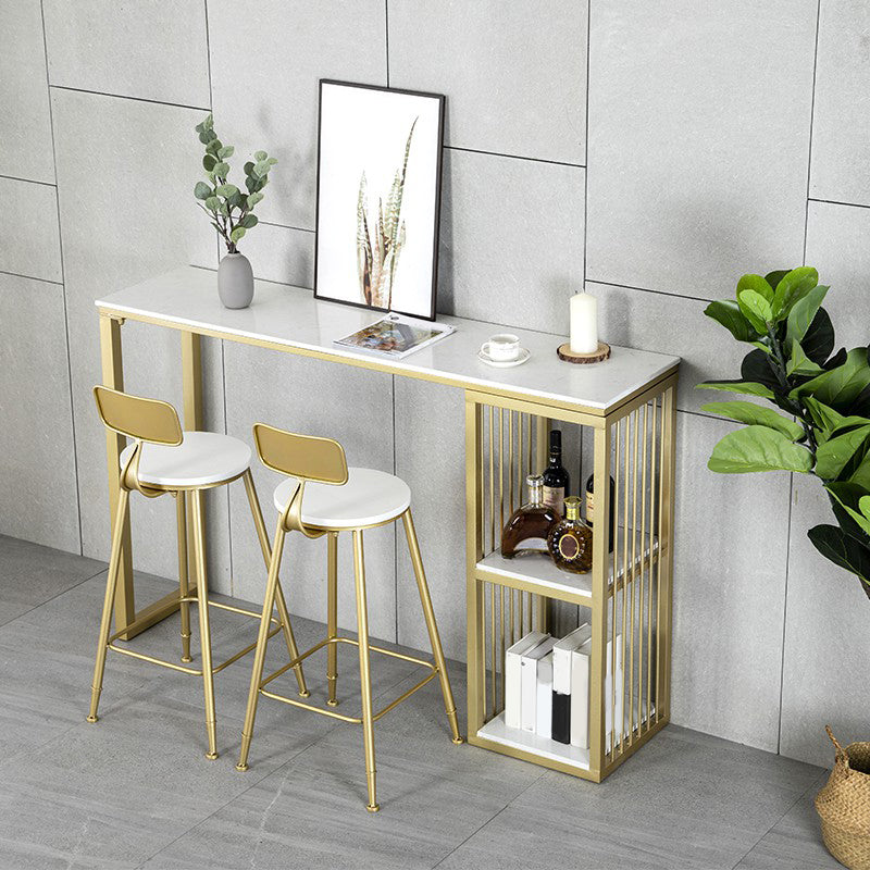 Rectangular Bar Table Set Glam 1/2/3/5 Pieces Bar Table and Stools for Dining Room