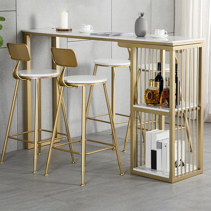 Rectangular Bar Table Set Glam 1/2/3/5 Pieces Bar Table and Stools for Dining Room