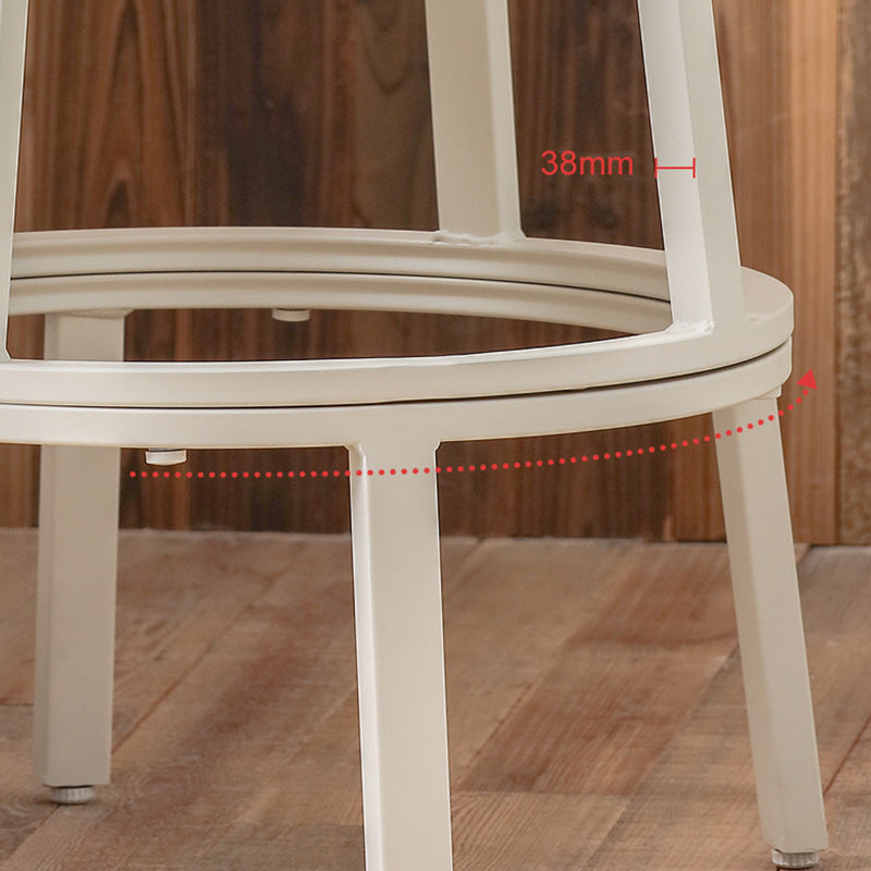 1/2/3 Pieces Industrial Round Bar Table Set Iron Bistro Set with Footrest