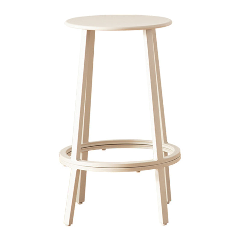 1/2/3 Pieces Industrial Round Bar Table Set Iron Bistro Set with Footrest